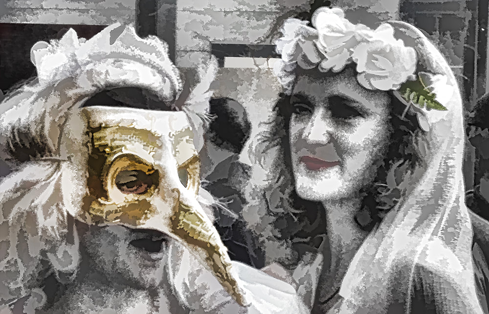 mask, costume, faces, Brides of March, san francisco.