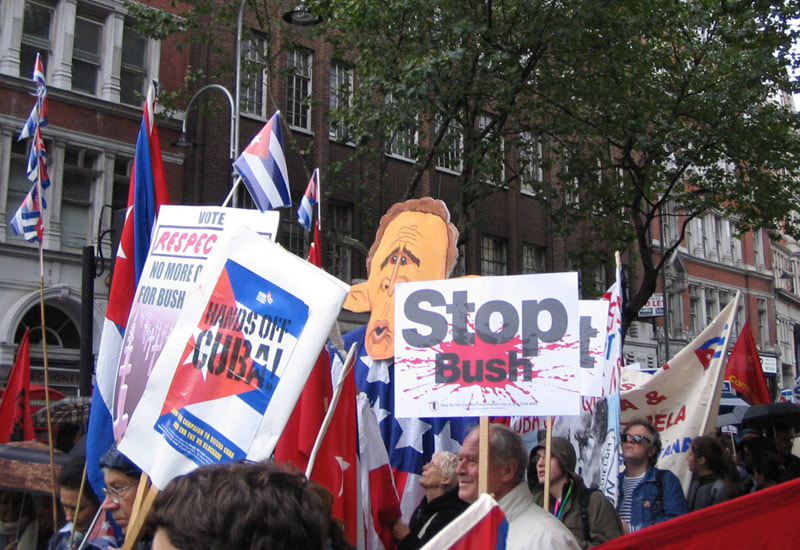 protest march against Bush 2004, anti-same sex marriage ban
